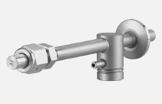 Test leak in pin type casing and VCO-coupling 0,5 - 1E-7 mbal/s